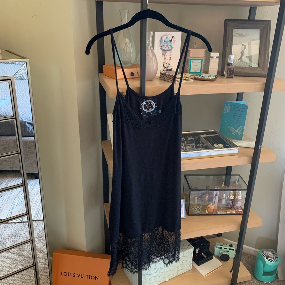 Planet Blue Blue Life Lace Trim Slip Dress